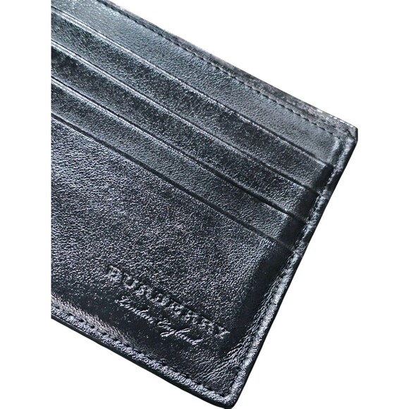 BURBERRY Mens Wallet Embossed Leather Bifold Neon Yellow Authentic Full Set Box - Picture 8 of 16